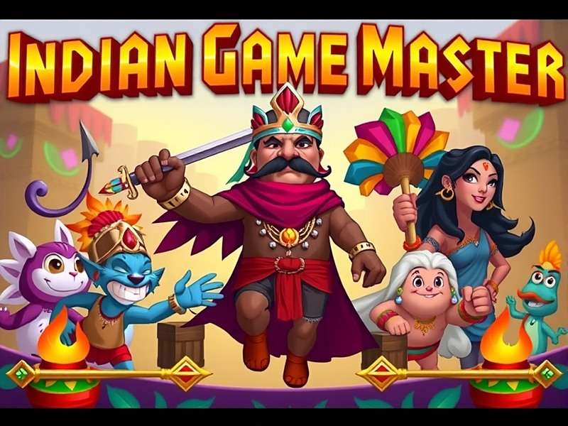 Indian Game Master - Official Banner Indian Game Master banner showing various game characters and Indian cultural elements